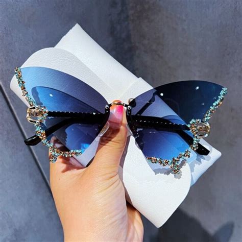 luxury diamond butterfly sunglasses.